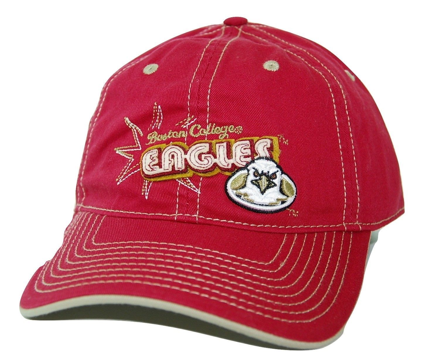 Boston College Eagles NCAA Team Contrast Stitch Adjustable Red Cap Hat - $12.34