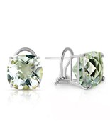 Galaxy Gold GG 7.2 Carat 14k Solid White Gold French Clips Earrings Gree... - $820.62 CAD