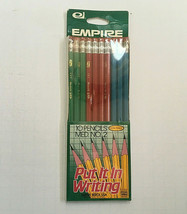 Empire berol 10 pencils med. no 2 blue red green vintage in original package - $19.75