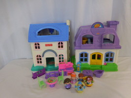 Little People Happy Sounds Night/Day Dollhouse + Little People Blue Roof Dollhou - £16.63 GBP