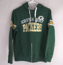 NFL Majestic Fan Fashion Green Bay Packers Sequined Full Zip Jacket Size Large - £15.46 GBP