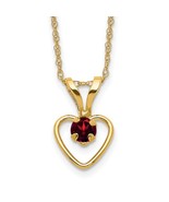 Children&#39;s January Garnet Birthstone Heart Necklace - €145,86 EUR