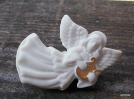 Lenox Ceramic Angel with Lyre 2&quot; Pin - £9.81 GBP