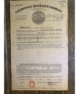 Altes Vintage Palästina Dokument Caledonian Company Policy 1945 - $68.55 CAD