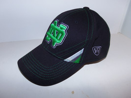 Notre Dame NCAA Pace Top World One Fit Black &amp; Green Hat Cap Size O/S NEW - £23.42 GBP