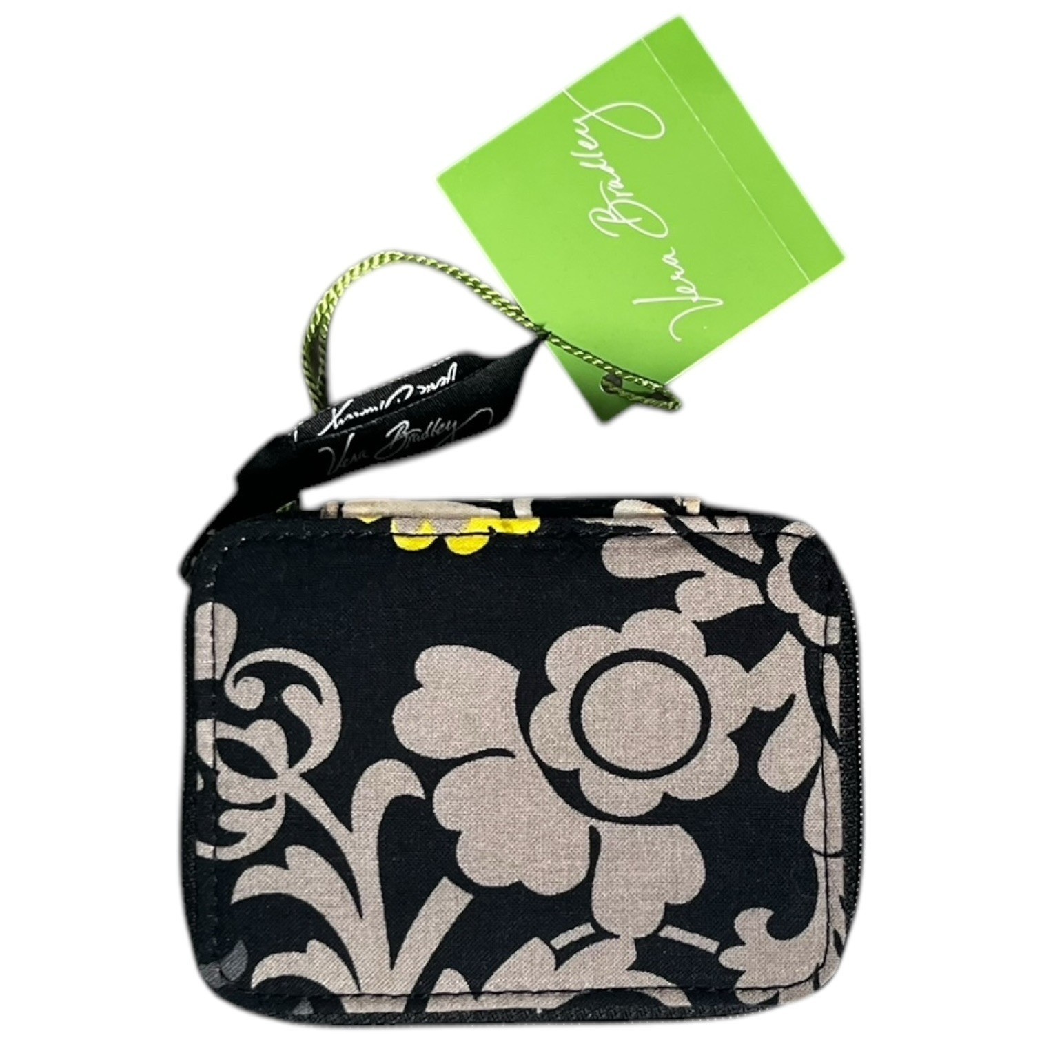 Vera Bradley Bag Travel Pill Case Baroque Black White Floral Flower Powe... - $11.46