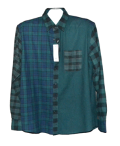 UNIQLO Men&#39;s Green Plaid Flannel  Soft Long Sleeve Shirt Size L - £32.12 GBP