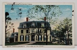 Pittsfield Massachusetts Longfellow Home 1920 Postcard B3 - £7.70 GBP