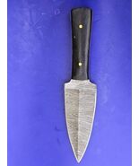6” Boot Knife Forged Damascus Steel Double Edge Blade Dagger Knives Full... - $28.17
