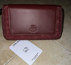 NWT Herschel Supply Co Thomas zippered wallet Port brick red - £31.02 GBP
