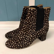 J. CREW Factory Spotted Calf Hair Chelsea Boots Size 8.5 booties - £49.00 GBP