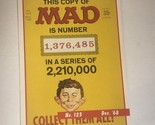 Mad Magazine Trading Card 1992 #123 Mad Fold In - £1.55 GBP