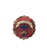 Vintage Lutheran Sunday School Enameled Pin .75 Inches Diameter - $6.79