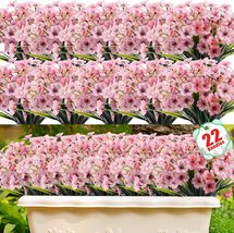 Powbrace 22 Bundles Artificial Flowers Outdoor, Faux Flowers UV Resistant, Pink - £21.17 GBP