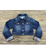 Justice Denim Blue Jean Jacket Girls Size 8 Button Front - £7.74 GBP