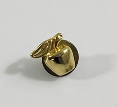 Dainty Gold Tone Apple Lapel Pin - $184.53 MXN