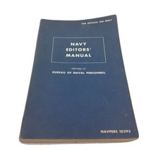 Bureau of Naval Personnel - NAVY EDITORS&#39; MANUAL - Edition of 1949 - £17.64 GBP