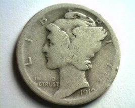 1919-S MERCURY DIME ABOUT GOOD / GOOD AG/G NICE ORIGINAL COIN BOBS COIN ... - $5.50