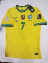 Richarlison Brazil Copa America Final Match Yellow Home Soccer Jersey 2020-2021 - £97.43 GBP