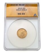 2015 1/10 Oz. G$5 Oro American Eagle Graduado Por Anacs Como MS69 - €543,08 EUR