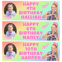 JOJO SIWA PHOTO Personalised Birthday Banner - Jojo Siwa Birthday Party Banner - £4.13 GBP