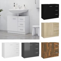 Modern Engineered Wood Under Sink Bathroom Toilet Storage Cabinet Unit 3 Drawers - £83.96 GBP+