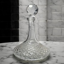 Vintage Waterford Ireland Crystal Alana Ship&#39;s Decanter With Stopper Cut Glass - $70.13