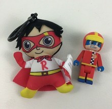 Ryan&#39;s World Superhero Plush Keychain and Racer Figure Bonkers Toys 2pc Lot - £11.83 GBP