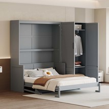 Gray Queen Murphy Bed w/ Closet - $1,524.99