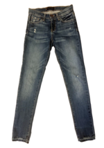 Flying Monkey Jeans Womens Size 24 x 28 Blue Skinny Distressed Stretch M... - £17.25 GBP