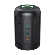 Upgraded Power Strip Tower With 12 Widely Spaced Ac Outlets, 1500J Surge Protect - £52.14 GBP
