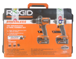 USED - RIDGID R92082 18v Brushless 2-Tool Combo Kit - £180.87 GBP