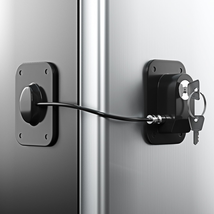 Refrigerator Lock 2 Packs, Fridge Lock with Silicone Wire Protection Fri... - £10.99 GBP