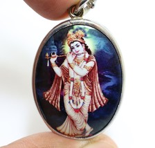 Krishna Big Pendant Supreme God Of Compassion Tenderness And Love Amulet Locket - £40.99 GBP