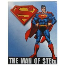 Superman Man of Steel Comic Super Hero DC Marvel Retro Decor Metal Tin S... - $14.95