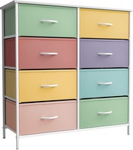 Sorbus Kids Dresser With 8 Drawers - Furniture Storage Chest Tower, Pastel 1 - £87.81 GBP