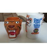 2 Vintage Ringling Bros Barnum And Bailey Circus Plastic mugs Tiger themes - $18.76