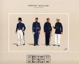 Brazil Army Print Academia Militar Uniforms 1730-1889 Exercito Brasileir... - £17.10 GBP