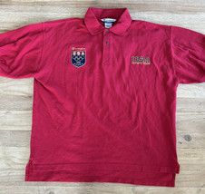 Vintage Atlanta Olympics 1996 RED Polo Shirt Champion Large Chest 52 NEW - £51.13 GBP