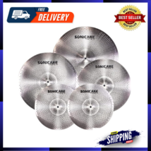 Low Volume Cymbal Pack Quiet Cymbal Set 14&#39;hi-hat+16 Crash+18&#39;crash+20 Ride 5Pcs - £76.16 GBP