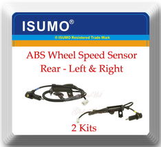 2 ABS Wheel Speed Sensor Rear Right &amp; Left  Fits Hyundai Santa Fe 2001 2006 FWD - £34.88 GBP