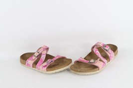 Vintage Birkis Birkenstock Womens 6 Distressed Leather Paisley Strap San... - £32.92 GBP