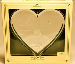 Hallmark: Love - Acrylic Ornament  - Holiday Highlights - 1983 Heart Shape - £9.30 GBP