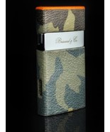 Brizard and Co Camo &amp; Orange Leather Venezia Lighter  NIB - $303.21 CAD
