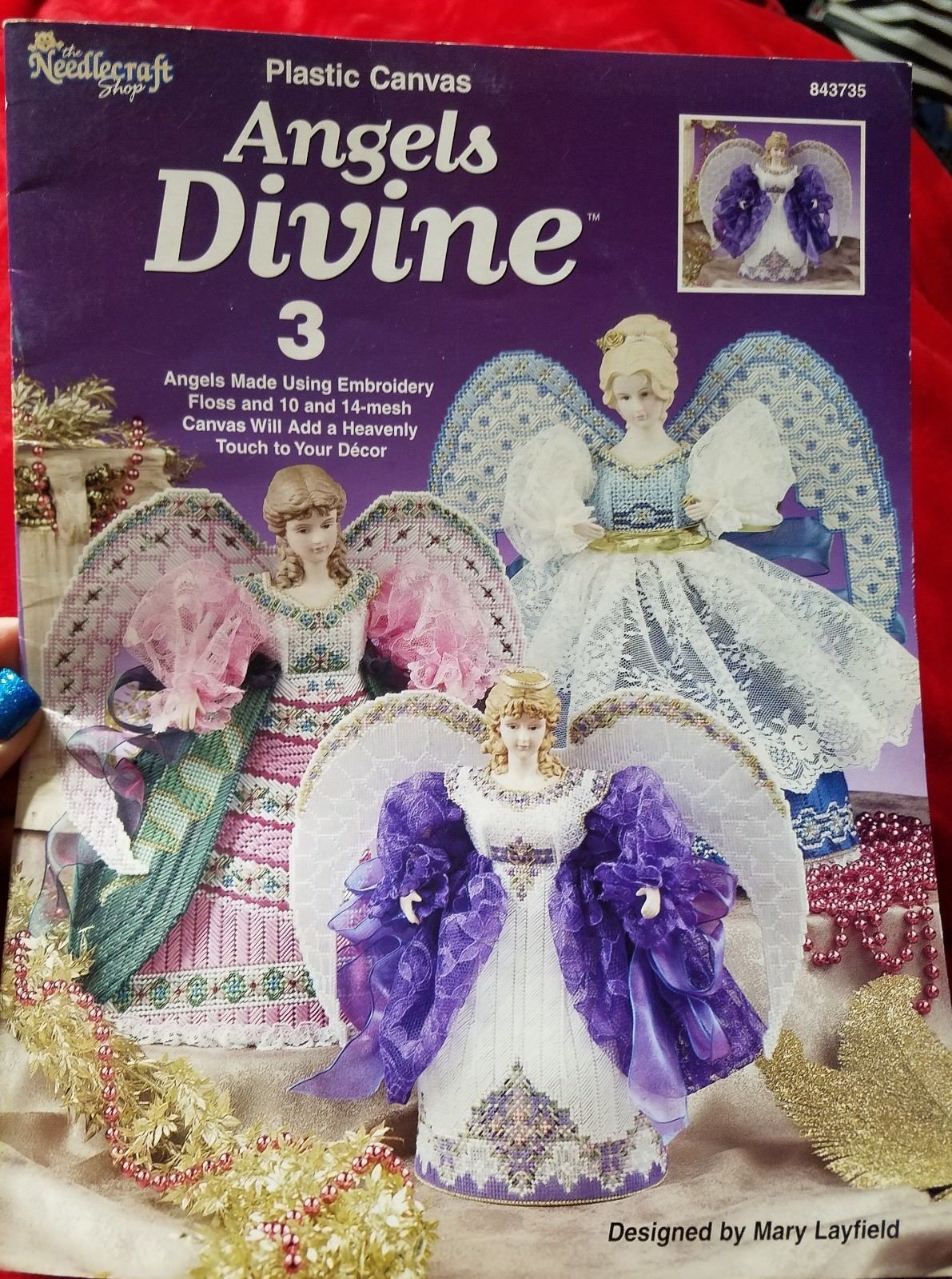 the needlecraft shop plastic canvas angels divine 3 - $10.39