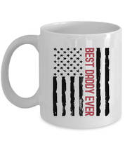Best Daddy Ever Coffee Mug Vintage American Flag Tea Cup Christmas Gift For Dad - £13.41 GBP+