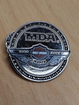 Harley Davidson 100th Anniversary MDA HOG Pin ~ Silver &amp; Black - £7.02 GBP