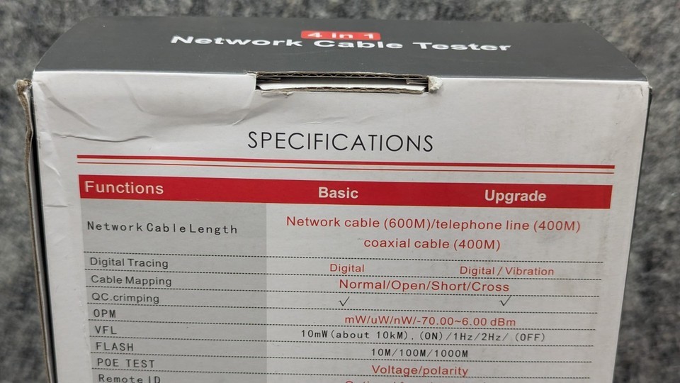 New/Sealed FIXCHIGO MT0003-RD Red Multifunctional Network Cable Tester Item image 14