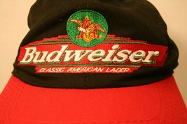 VTG Budweiser Classic American Lager Dad black 1996 snapback Cap Hat Mad... - $69.95