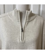 Women&#39;s Cable Knit Pullover Sweater Sz XXL Axcess Cream Coloring Zipper ... - $23.15 CAD